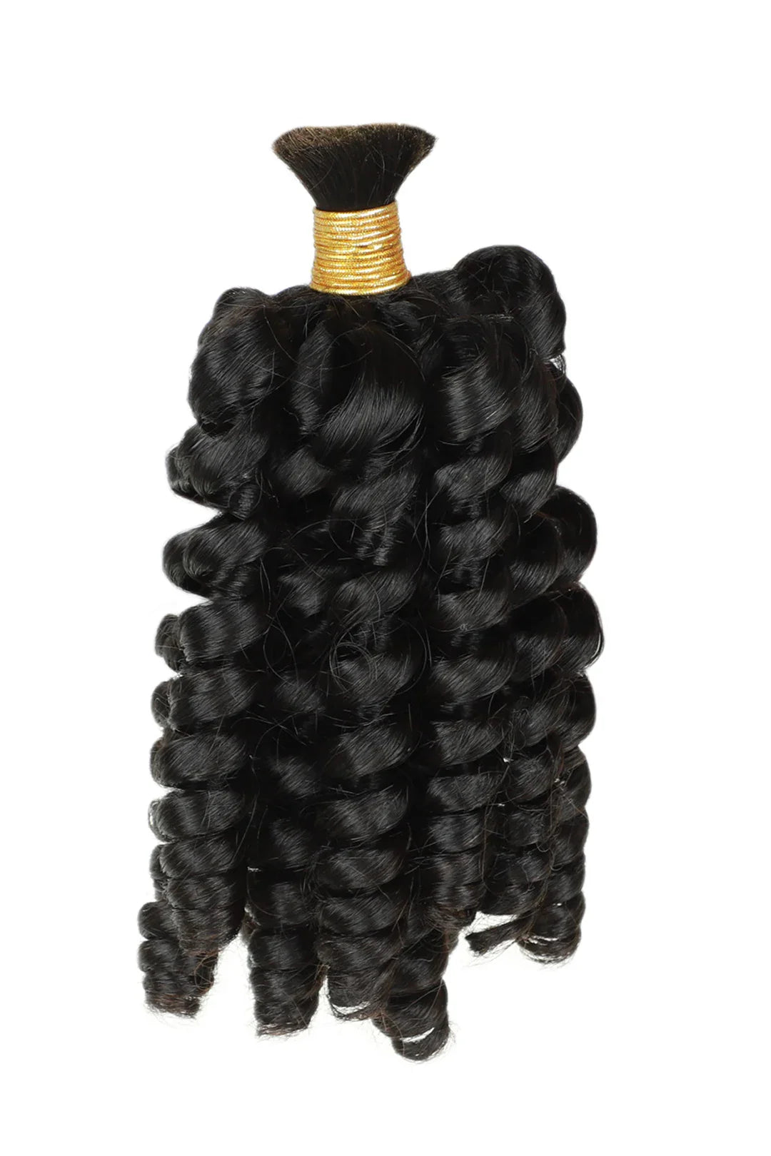 Twist Curly Bulk Human Hair For Braiding Natural Black BU26