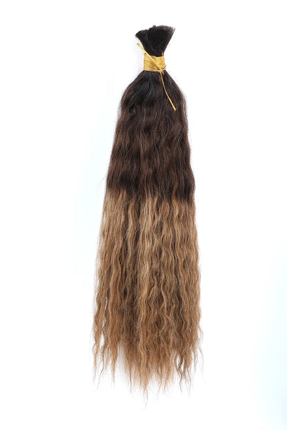 Three-tone Color 1B/4/30# Wet Wave Bulk Hair Double Drawn BU64