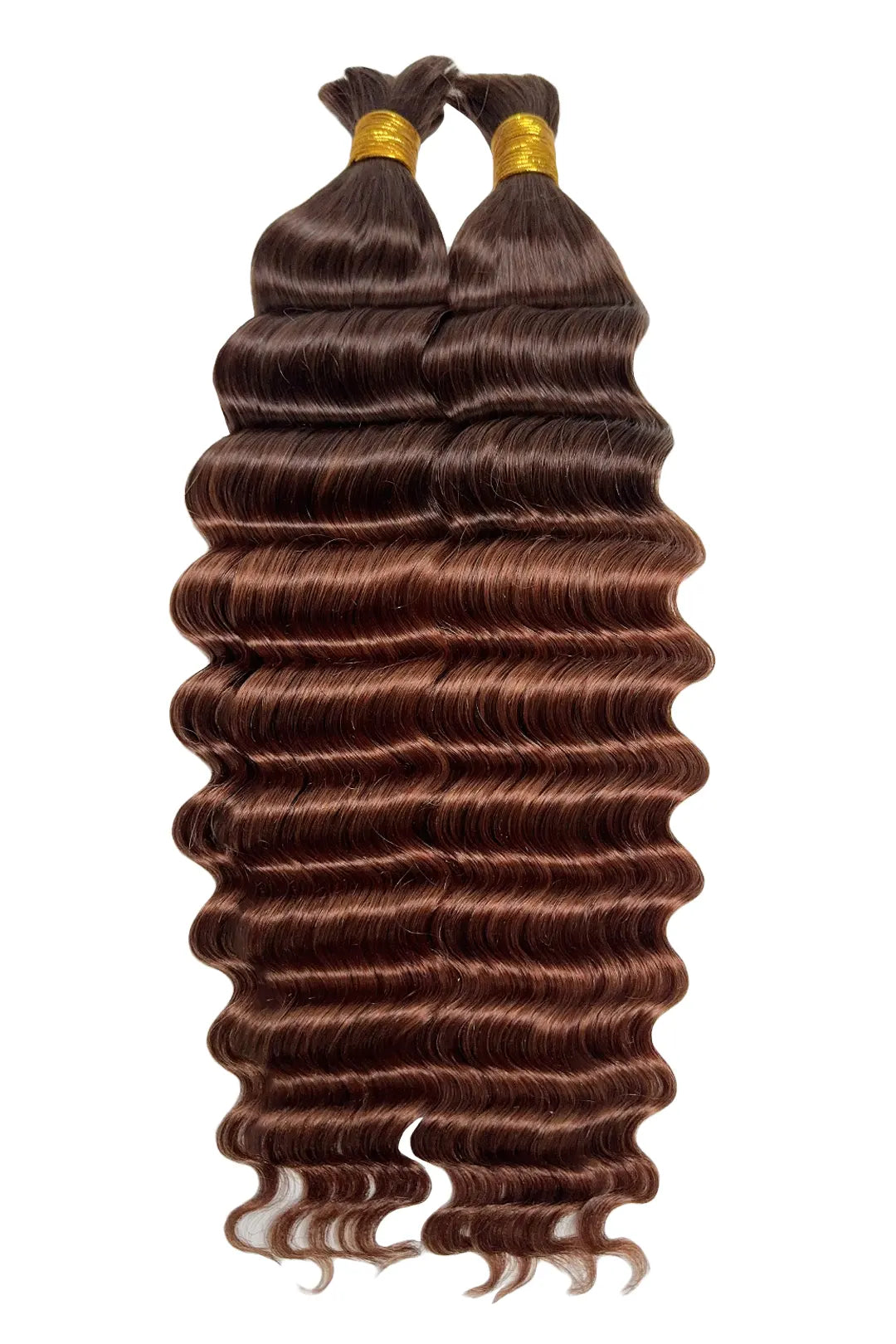 Two-tone Color #4/30 Deep Wave Bulk Hair Double Drawn BU62