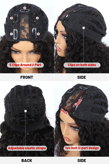 U Part Wig Human Hair Beginner Friendly - 3 Bundles