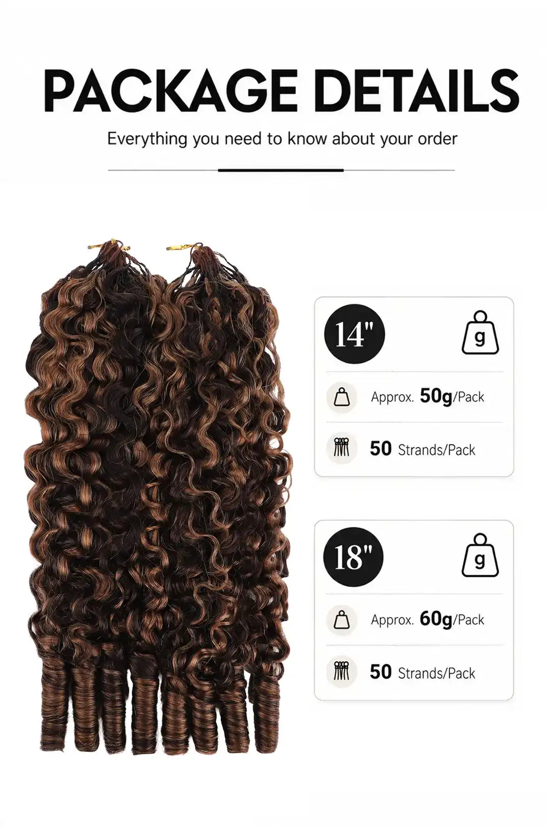 #4/30 Mixed Color Burmese Curly with Spiral Curls Crochet Miracle Knots Hair
