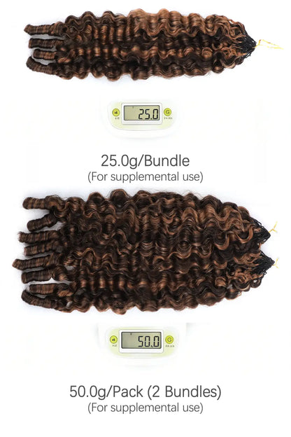 #4/30 Mixed Color Burmese Curly with Spiral Curls Crochet Miracle Knots Hair