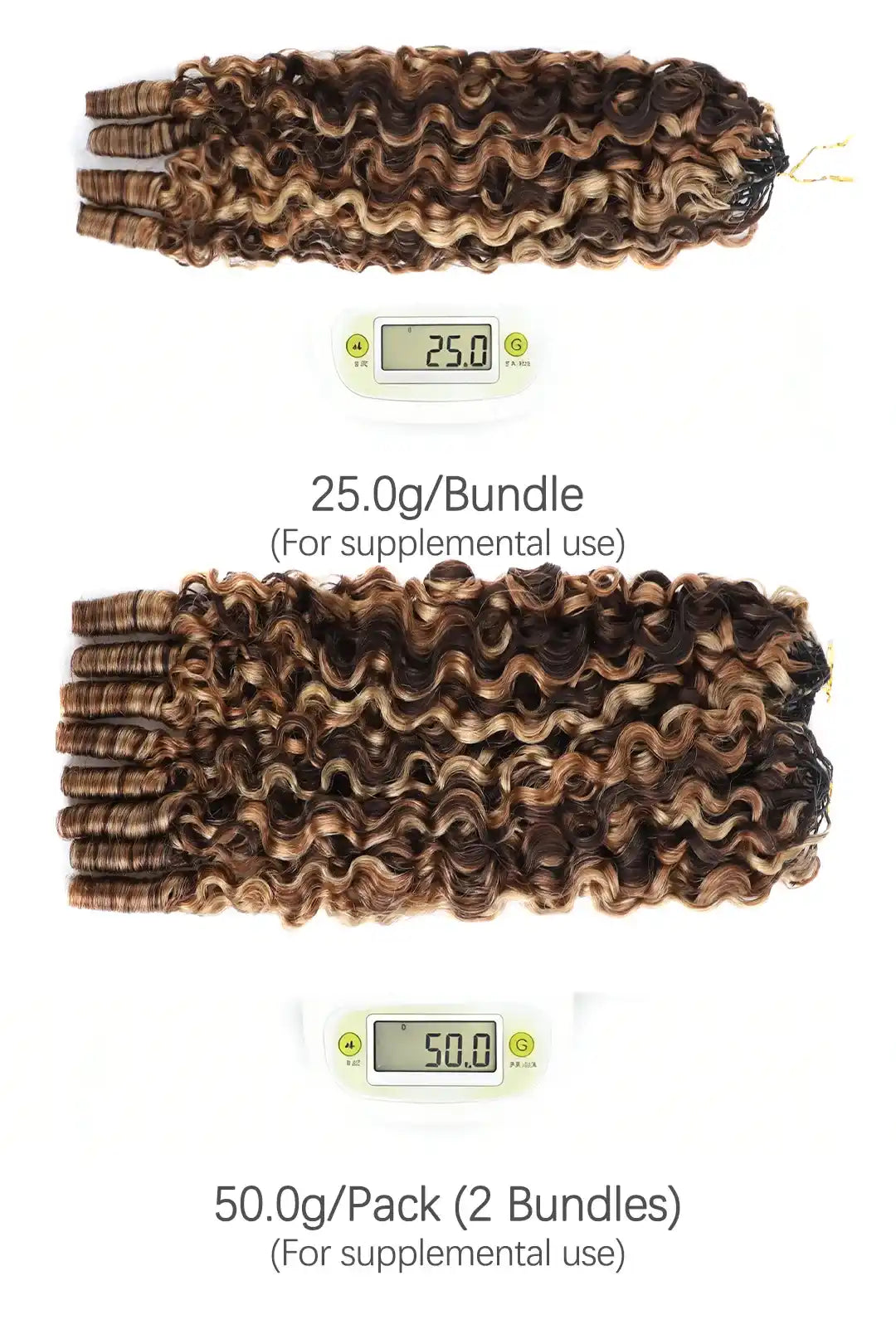 #4A/27/30 Mixed Color Burmese Curly with Spiral Curls Crochet Miracle Knots Hair