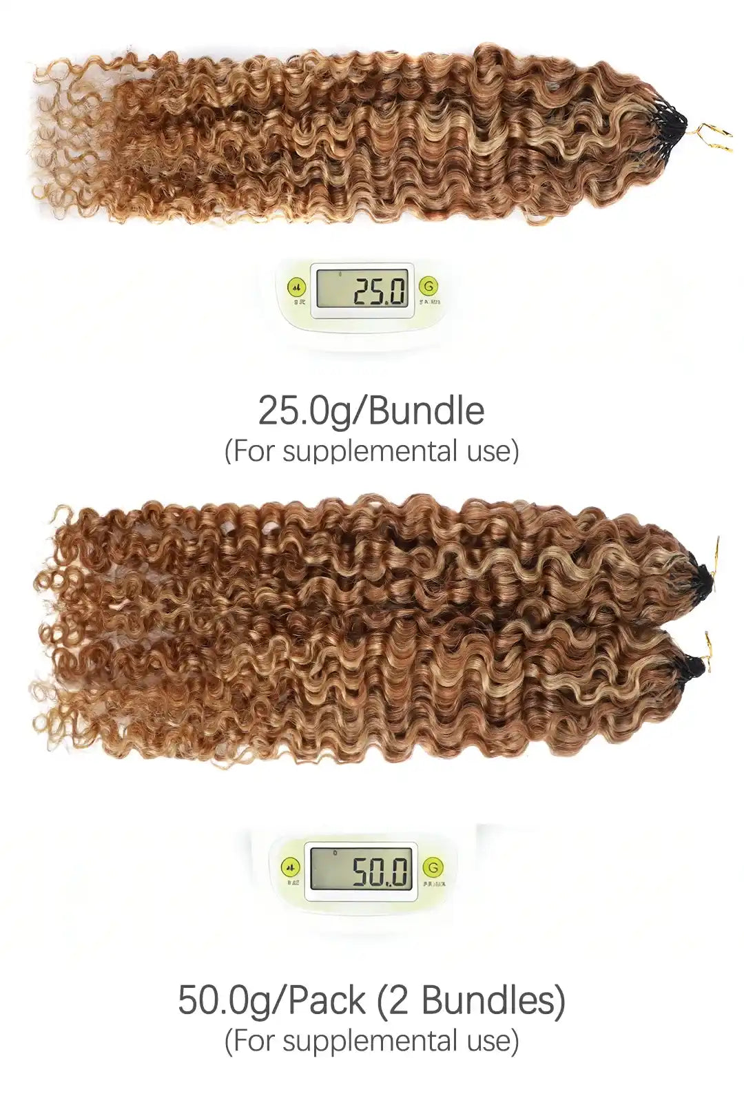 #27/30 Mixed Color Water Deep Wave Feather Crochet Human Hair