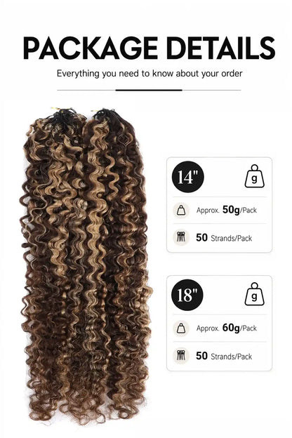 #4/27 Mixed Color Water Deep Wave Feather Crochet Human Hair