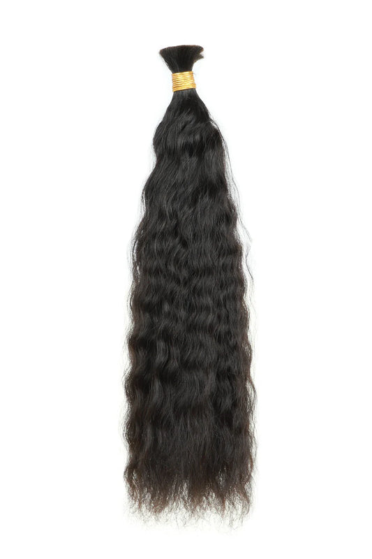 Wet & Wave Bulk Human Hair For Braiding Natural Black BU27