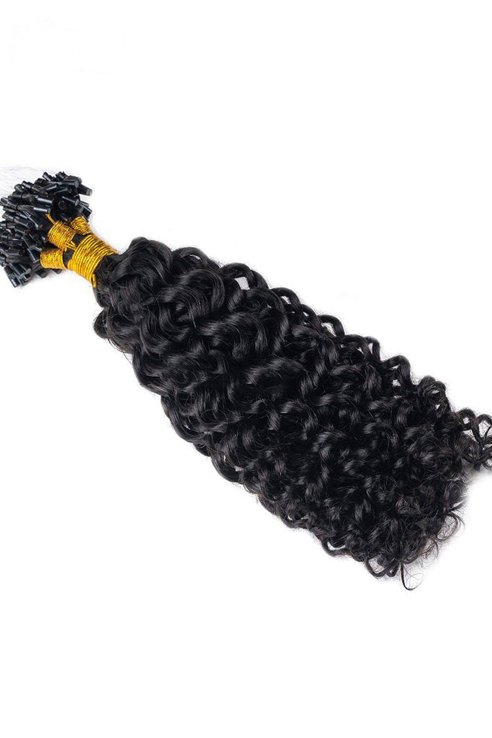 Micro Ring Human Hair Curly Extensions For Black Hair