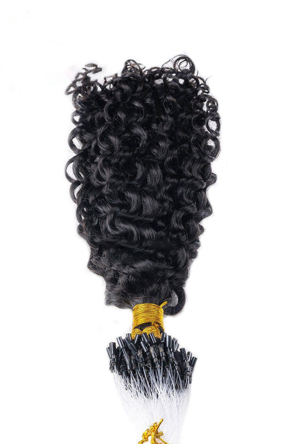 Micro Ring Human Hair Curly Extensions For Black Hair