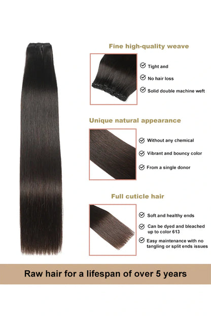 Cambodian Virgin Hair Bundle Straight Natural Color 12A