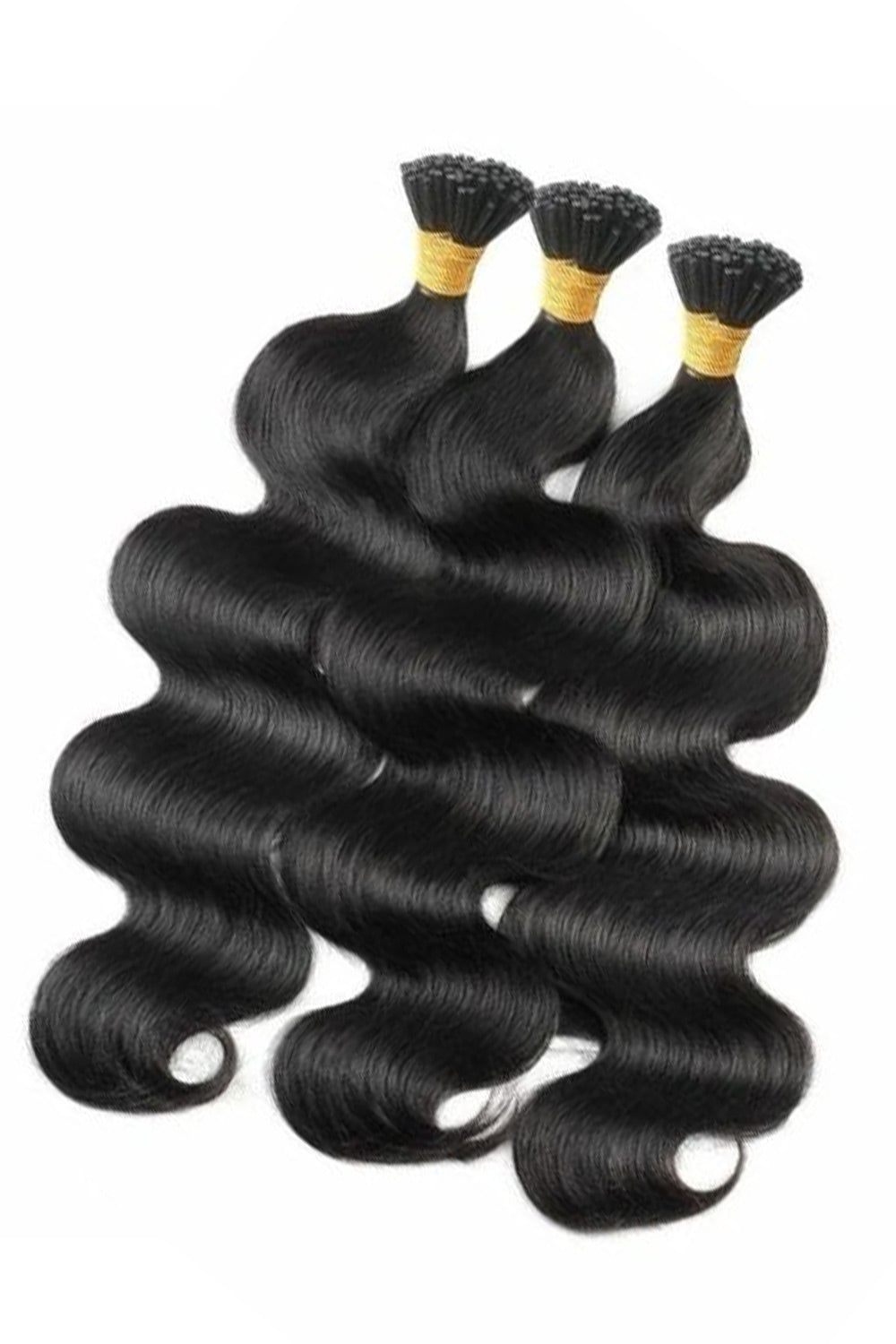 I Tip Black Hair Body Wave Remy Human Hair Extensions