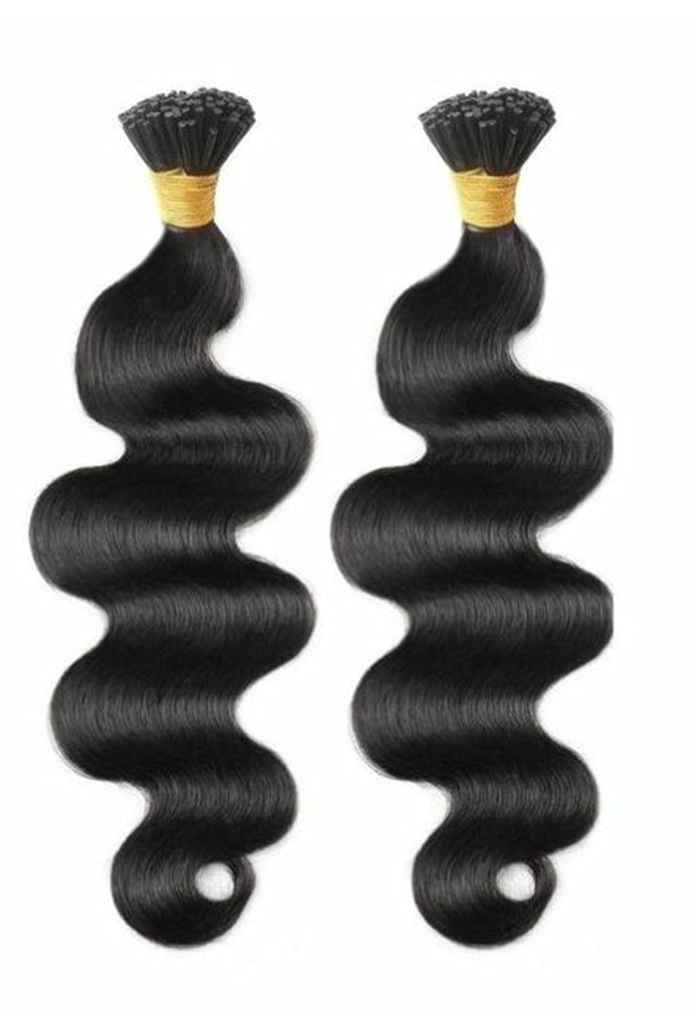 I Tip Black Hair Body Wave Remy Human Hair Extensions