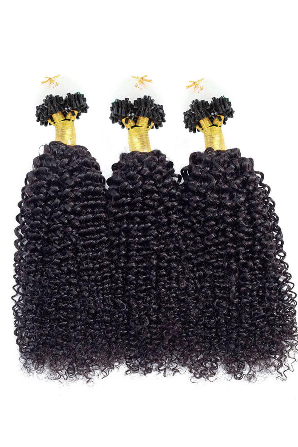 Micro Ring Human Hair Kinky Curly Coily Extensions For Black Hair
