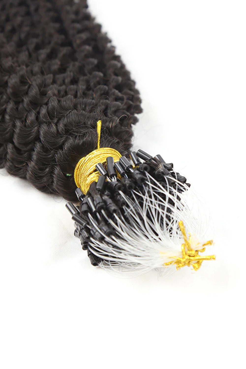 Micro Ring Human Hair Kinky Curly Coily Extensions For Black Hair
