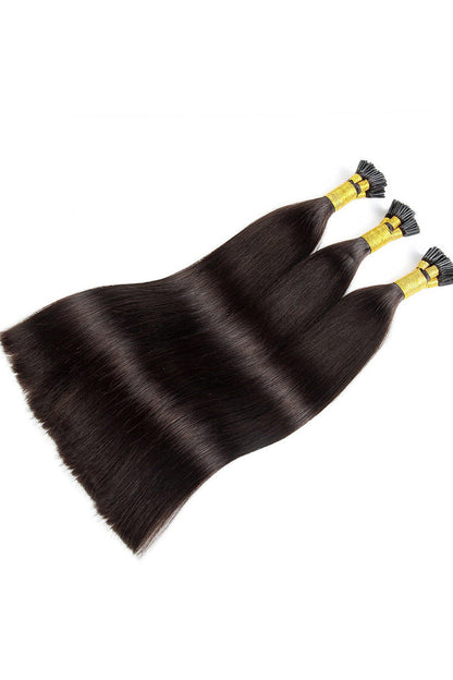 Black Hair I Tip Remy Human Hair Straight Extensions